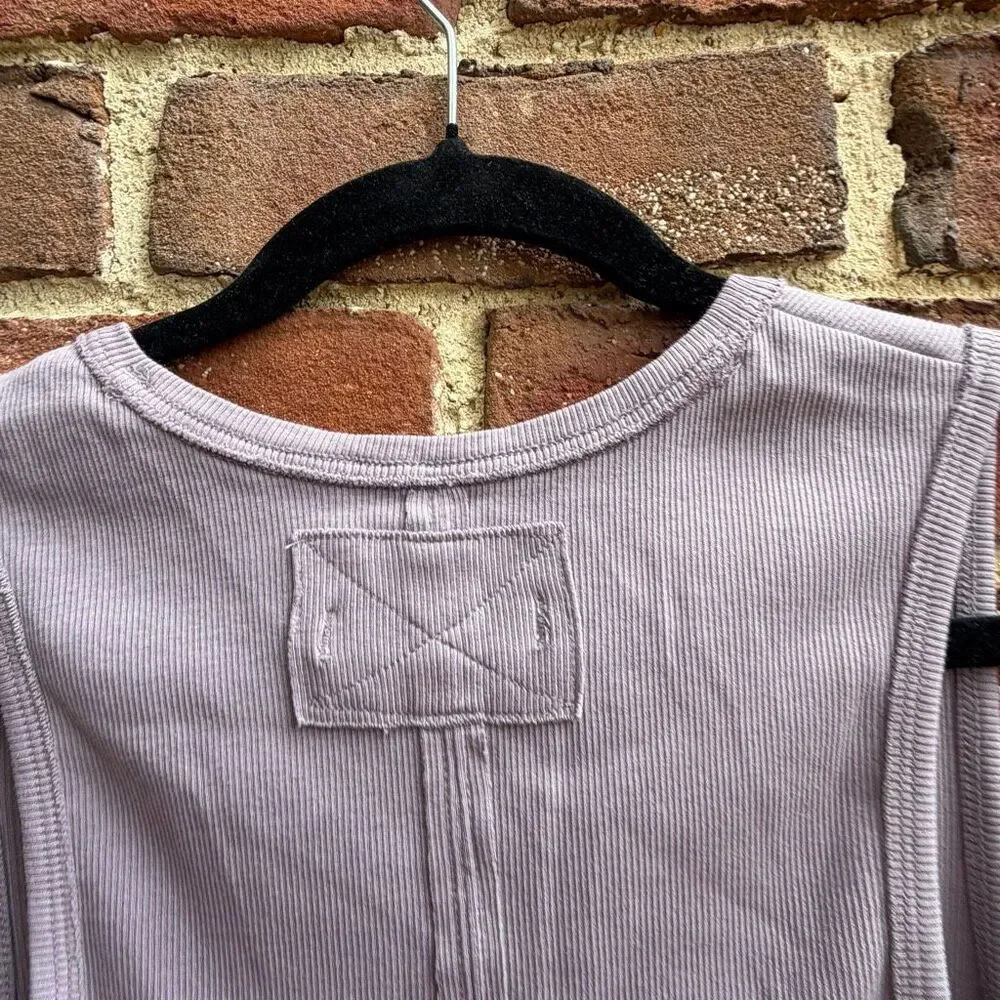 Free People X We The Free Neria V-Neck Tank Top purple dove Womens M NWOT